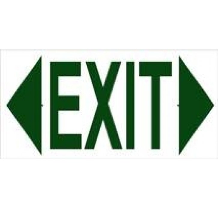 מדבקה EXIT עם חצים