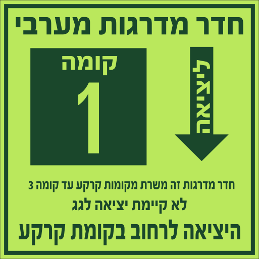 שלט משרת קומה לקומות